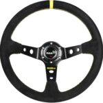 Sportovní volant RASTP 345mm - žlutý