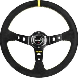 Sportovní volant RASTP 345mm - žlutý